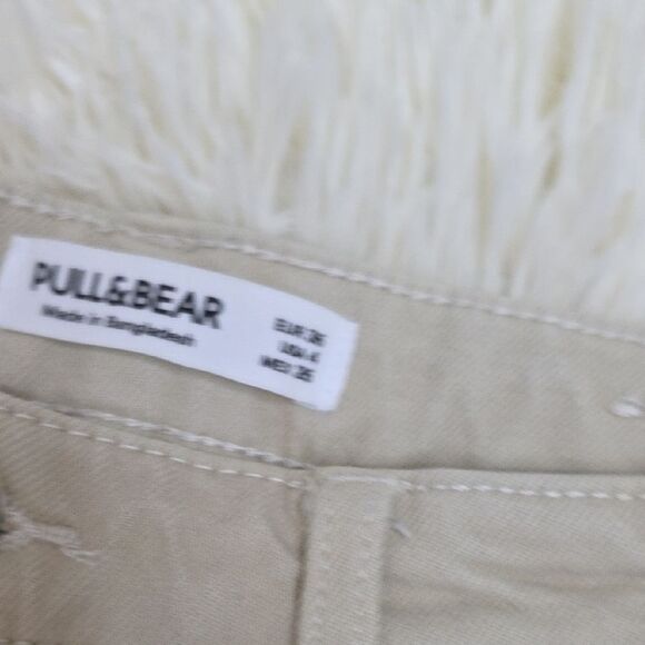 5 For $25 Pull&Bear Tan Flare Wide Leg Jeans - Picture 5 of 7